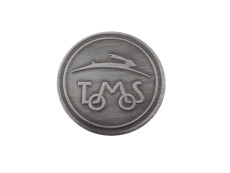 Sticker Tomos logo round 50mm RealMetal® silver 